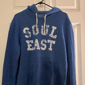 SoulCycle blue hoodie